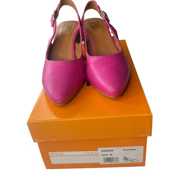 Miz Mooz Leather Slingback Pumps -Aurora Fuchsia EU 39 (US 8.5-9) - Picture 9 of 9